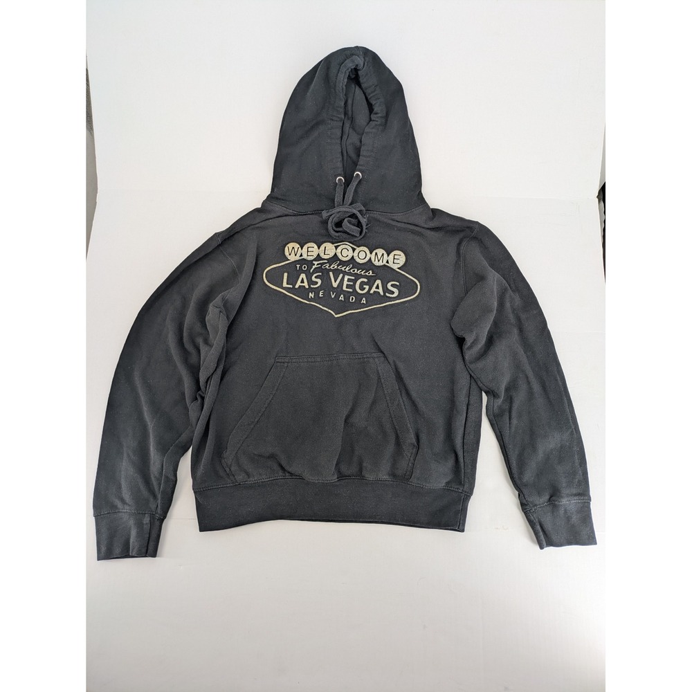 Isaacs Designs Las Vegas Hoodie Small Black Graphic Sweatshirt Nevada Souvenir